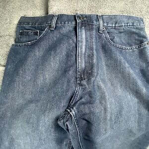 AXIST Mens Straight Leg Jeans Size 36 L34 Dark Wash Relaxed 90s Y2K Grunge Relax